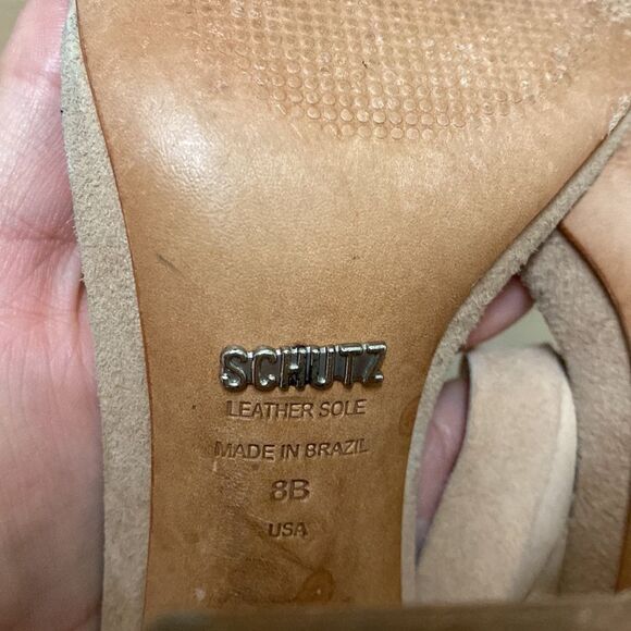 Schutz Suede Wrap Heels Size 8 - Picture 3 of 9